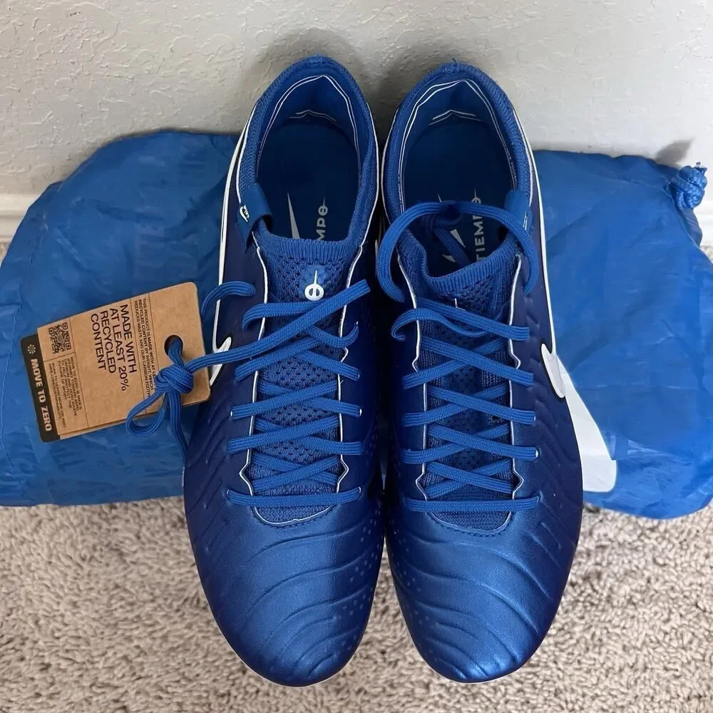 Nike Tiempo Legend 10 Elite FG Soar Blue White DV4328-400 Size 8 with bag New